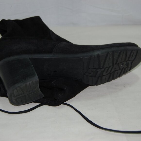 US8.5❤️Stuart Weitzman Midland Black SUEDE Stretch OVER THE KNEE HIGH HEEL BOOTS - Picture 6 of 6